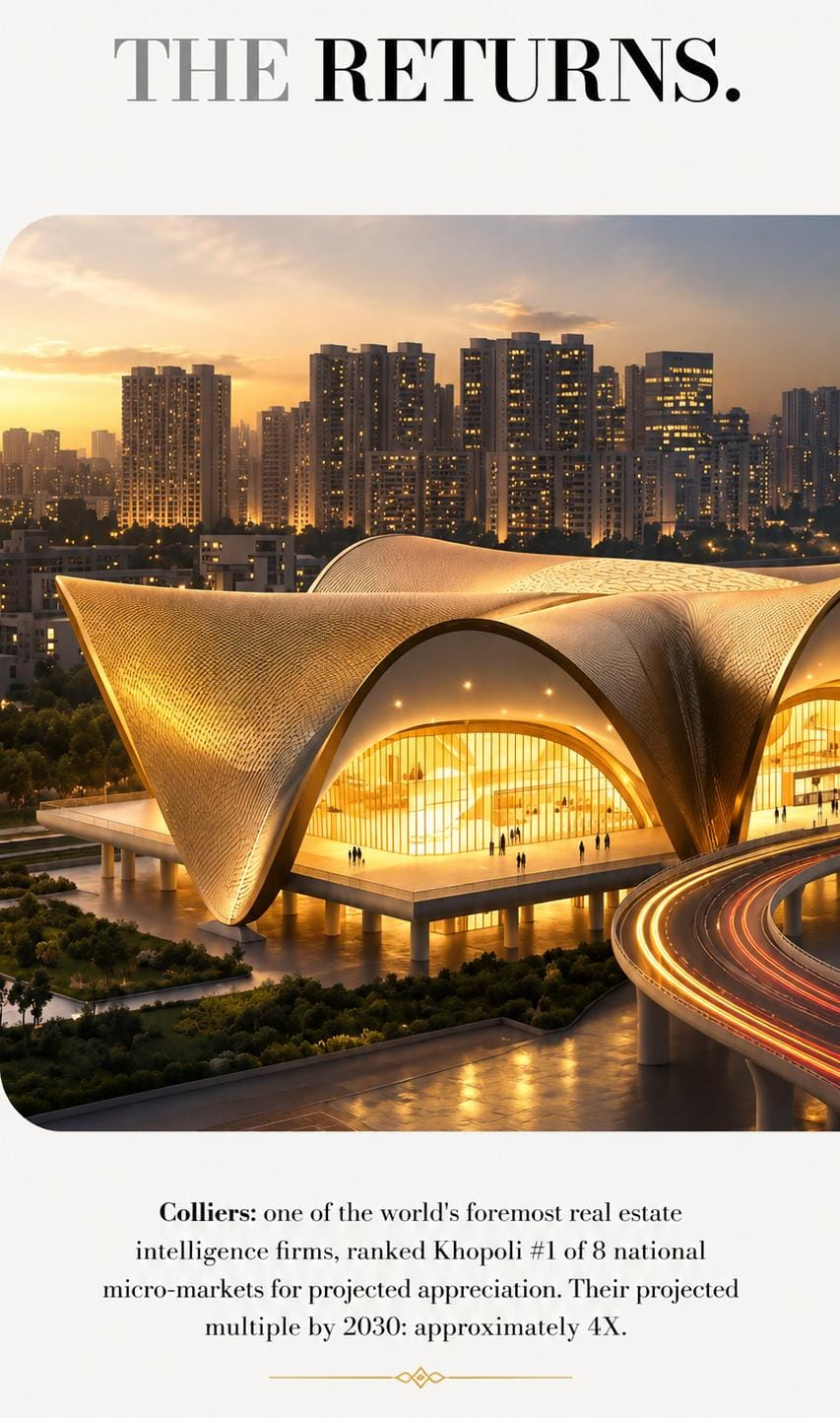 Mumbai Terminal 3 expansion concept graphic with stylized airport terminal and label More Mumbai T3 conveying an ambitious modern infrastructure development